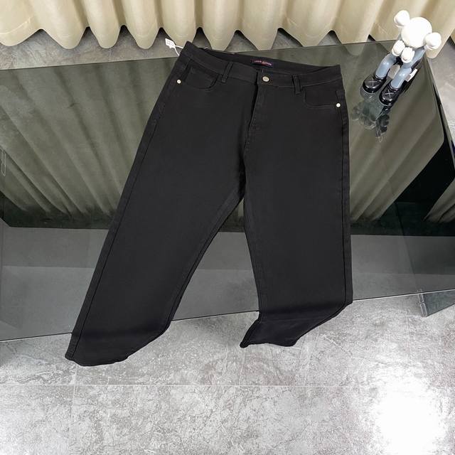 Louis Vuitton New Arrival Washed Casual Straight-Leg Classic Back Pocket Embroid