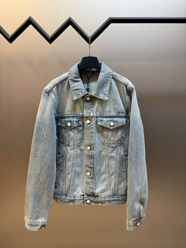 Lv Trucker Denim Jacket This Trucker Jacket Is Crafted From Sand-Washed Japanese