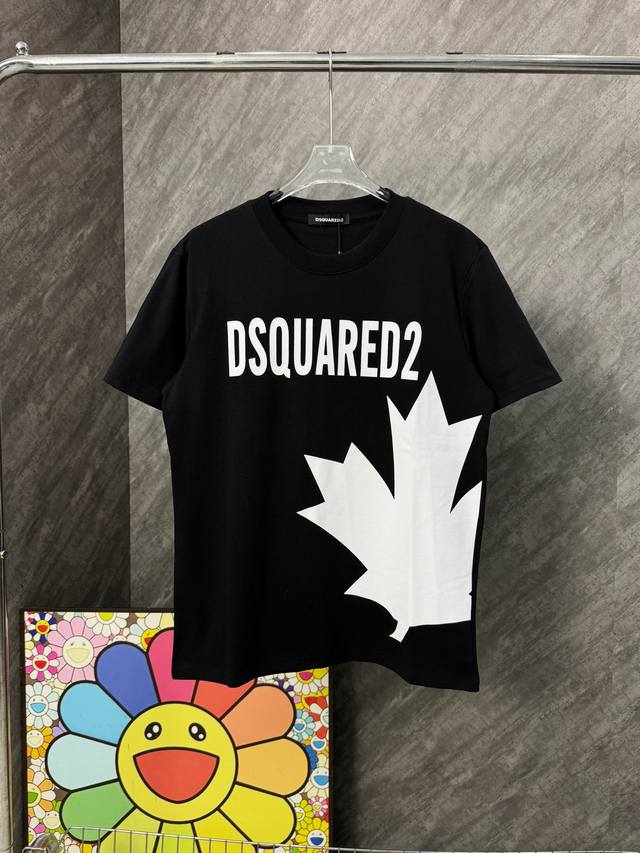 Style Number G92 D2 Maple Leaf Large Logo Print Round Neck Short-Sleeve Shirt Ma
