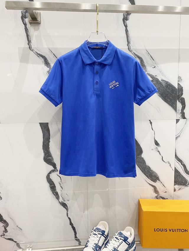 Louis Vuitton Louis Vuitton Collared Polo Shirt Small Embroidered Letter Logo Pi