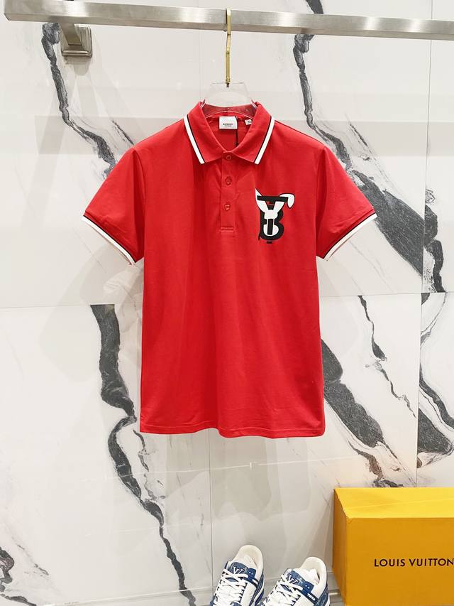 Burberry Burberry Collared Polo Shirt Tb Letter Rabbit Print Logo Official Synch