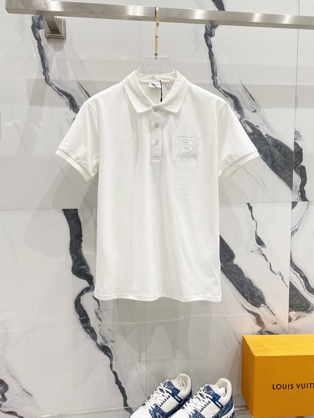 Burberry Burberry Collared Polo Shirt Minimalist Small Letter Logo Embroidered B