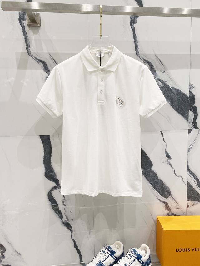 Burberry Burberry Collared Polo Shirt Classic Simple Checkered Pattern With Hors