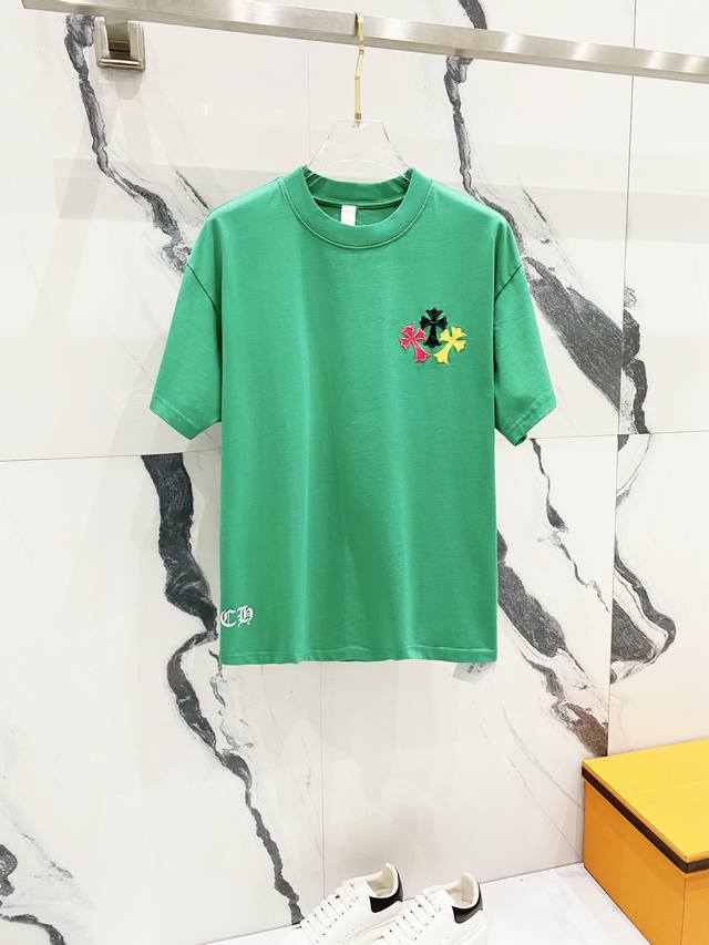 Chrome Hearts Chrome Hearts 320G Washed Short-Sleeve Multicolored Patch Embroide