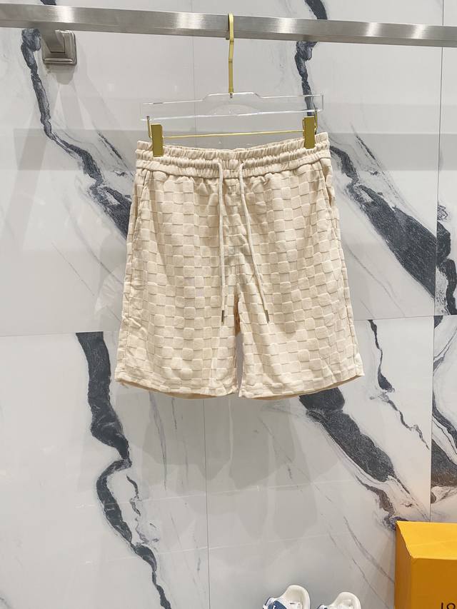 Louis Vuitton Louis Vuitton Jacquard Towel Fabric Shorts Classic Checkered Logo