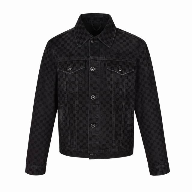 Exclusive Supply 1V Checkered Velvet Denim Jacket Original Version Purchased For