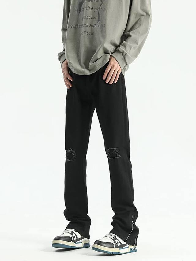 Style Number Xk2807 American-Style Ripped Hole Trendy Brand Autumn Denim Pants,
