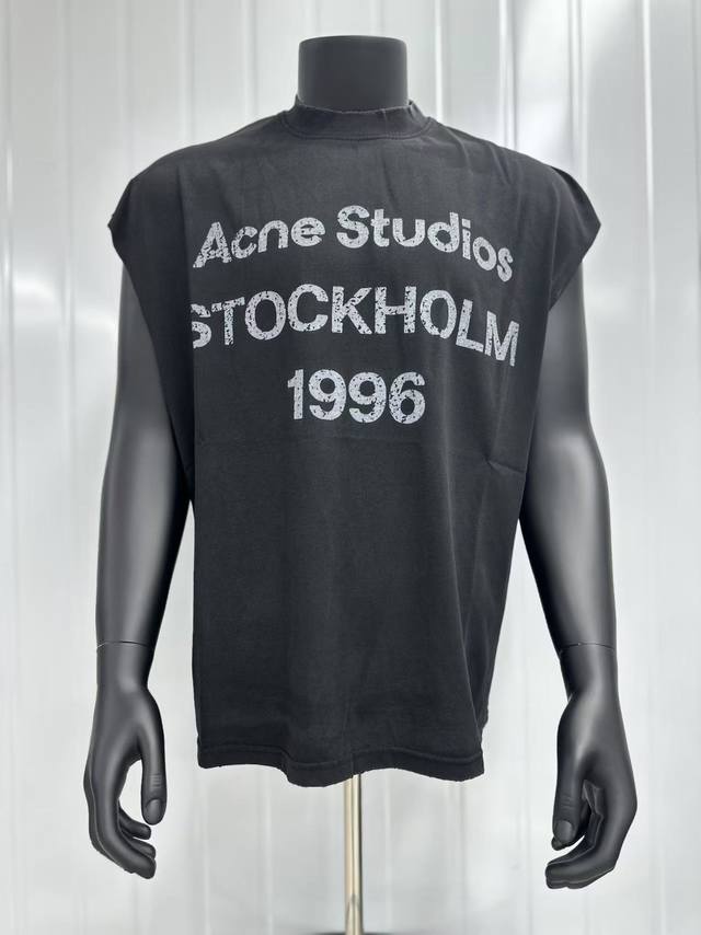 Vt021 Acne Studios 1996 Classic Destroyed Memorial Letter Print Retro Washed Dis