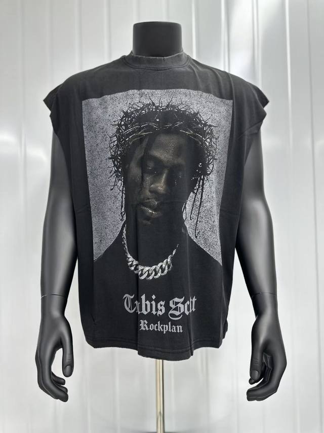 Vt019 Travis Scott Scott Big Face Thorn Portrait Limited Edition Over-The-Top Wh