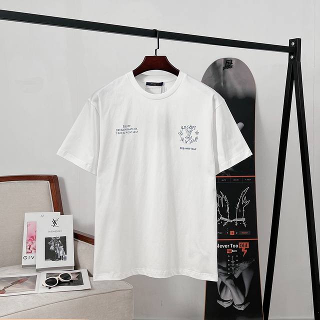Louis Vuitton Lv & Coffee Collaboration Printed Short-Sleeve T-Shirt Features Hi