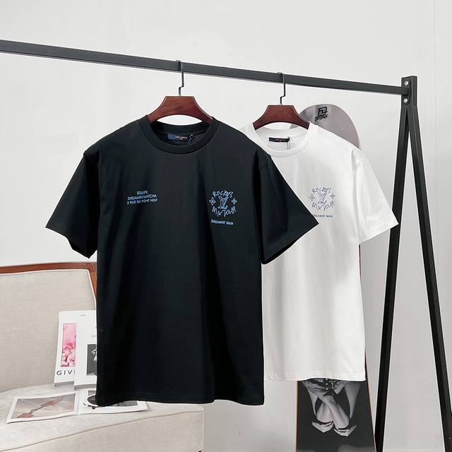 Louis Vuitton Lv & Coffee Collaboration Printed Short-Sleeve T-Shirt Features Hi