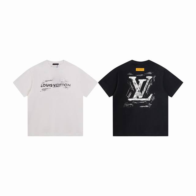 Louis Vuitton Lv24Ss Front And Back Letter Printed Pattern Short-Sleeve T-Shirt