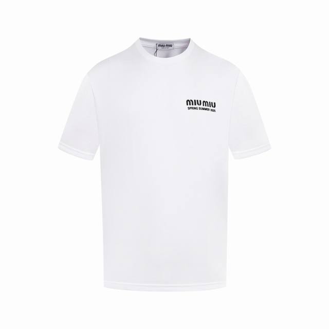 Style Number C15 Miu Miu 2025 New Letter Logo Short-Sleeve T-Shirt For Men And W