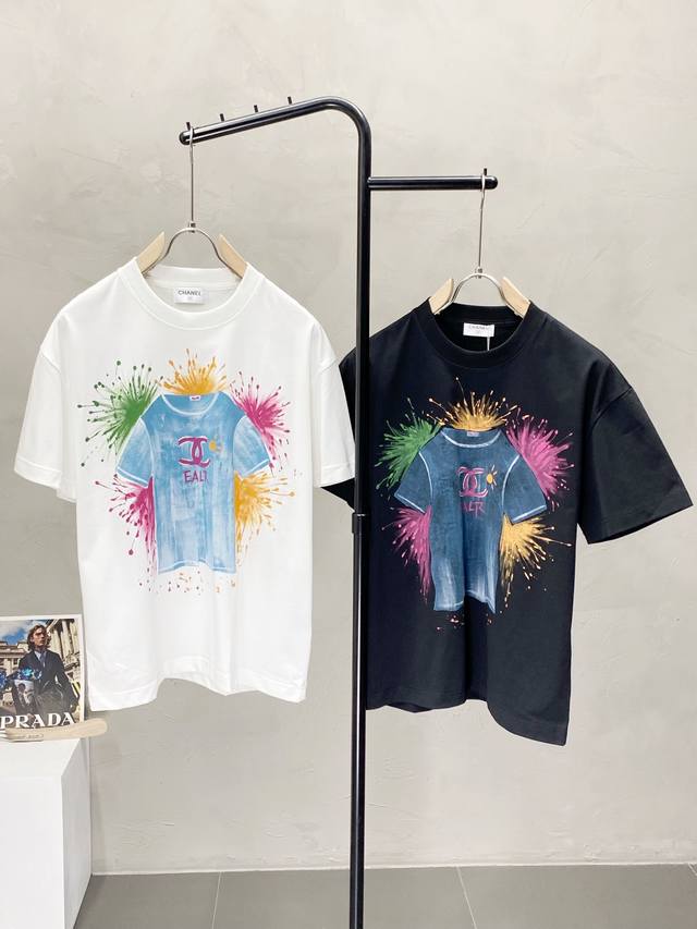 Chanel Exclusive New Arrival Men's Casual Short-Sleeve T-Shirt, High-End Custom