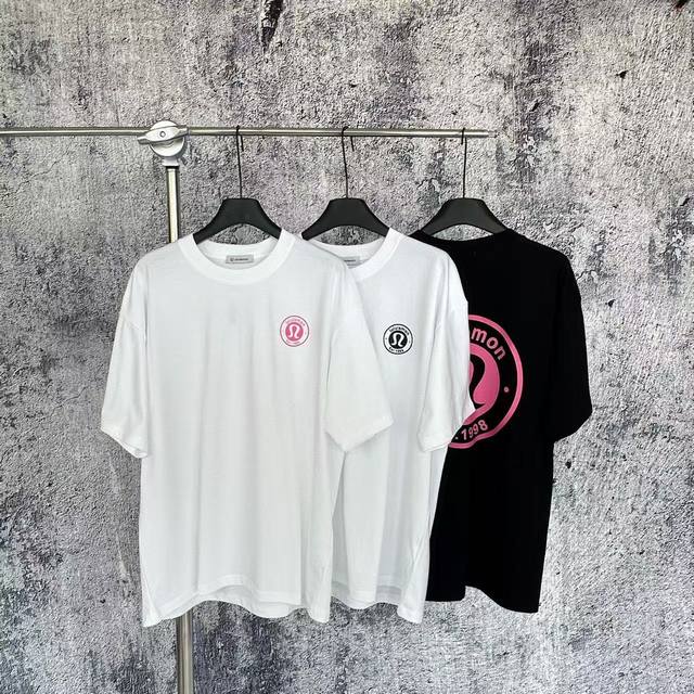 9029 Hanging Shot New Lulu Lemon Letter Logo Limited Edition Printed Short-Sleev