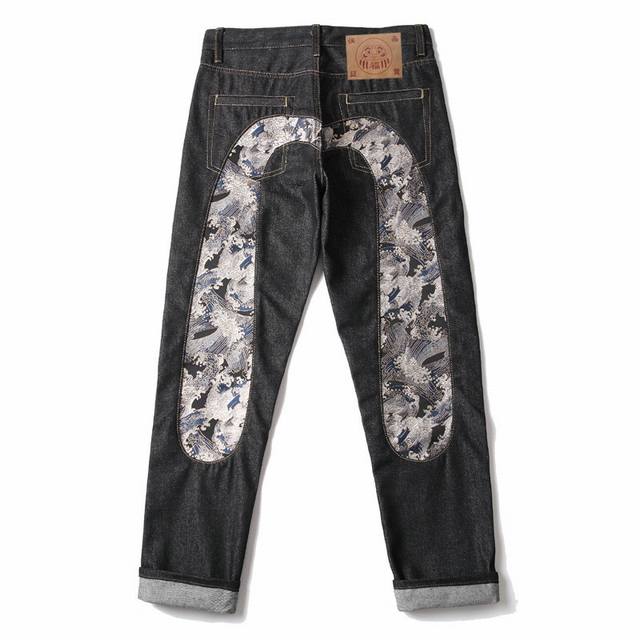 Style Number Cc706 Evisu Fortune God Embroidered Wave Straight-Leg Narrow-Cuff D