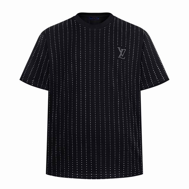 Exclusive Supply 1V Fine Stripe Crystal Bead Short-Sleeve Original Version Purch