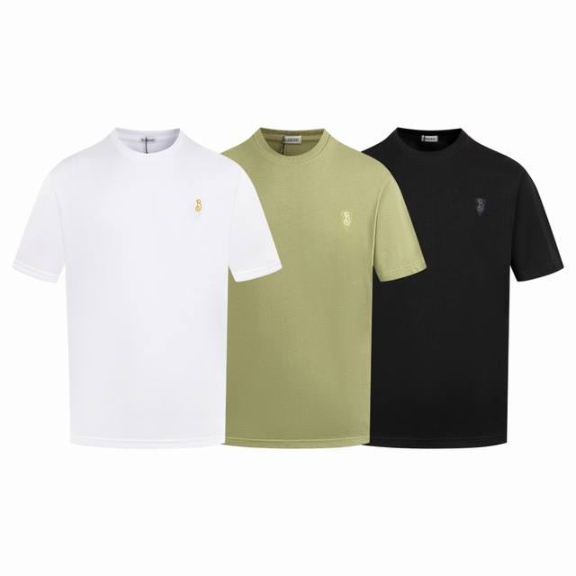 White Background Image Top-Tier Version Burberry 280G Round Neck Short-Sleeve T-