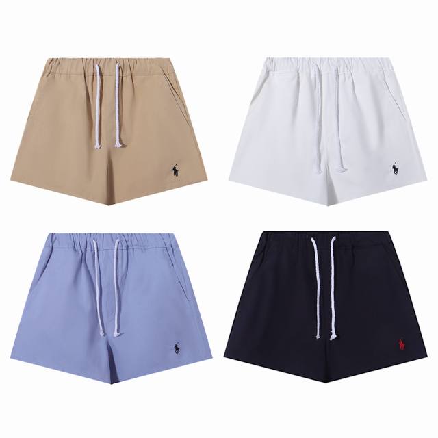 Style No. 2234# Ralph Lauren 100% Cotton Wide-Leg Shorts Colors: White, Navy Blu