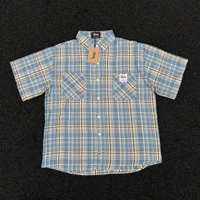 Style Number Fz227 Stussy 100% Cotton Brushed Embroidered Label Check Pattern He