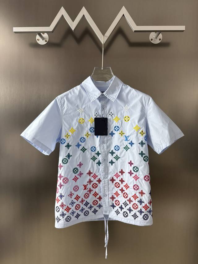 Lois Vitn Louis 2025 Early Spring/Summer Vintage Lace-Up Embroidered Short-Sleev