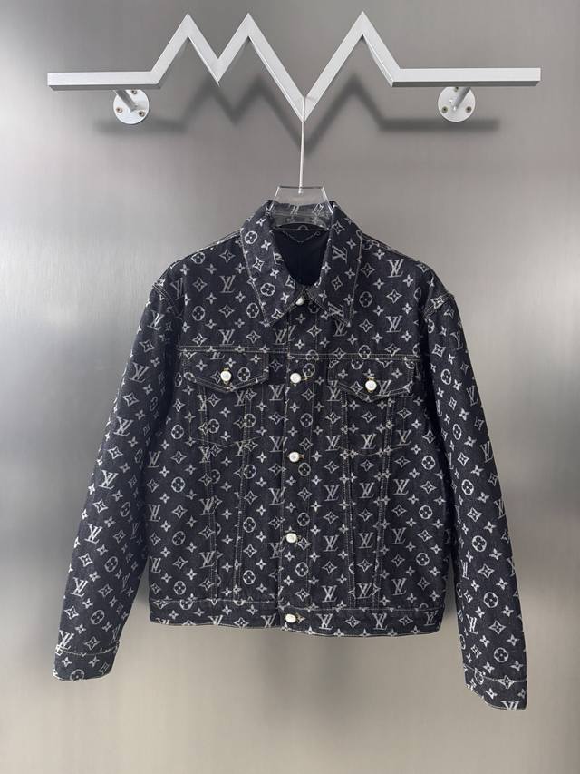 Lois Vitn Louis Autumn/Winter New Arrival Vintage Jacquard Denim Jacket With Hea