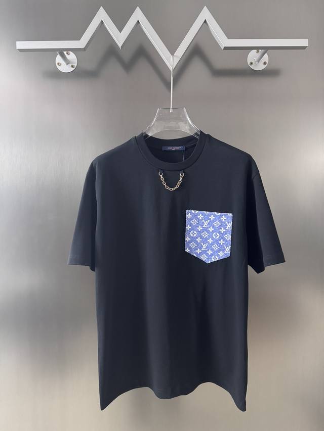 Donkey Brand 2025 New Letter Print Chain Round Neck T-Shirt This T-Shirt Feature