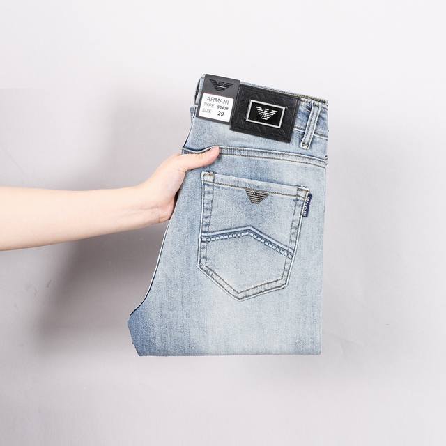 Armani Four-Season New Arrival Original Design Best-Seller Slim-Fit Skinny Jeans