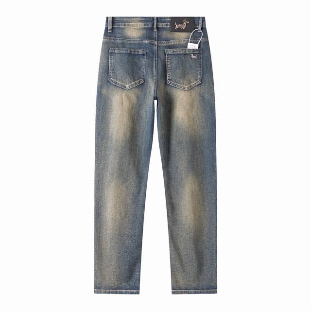 High-Quality L14# Thom Browne - Tom Brown Denim Pants. Made From Soft Denim Fabr