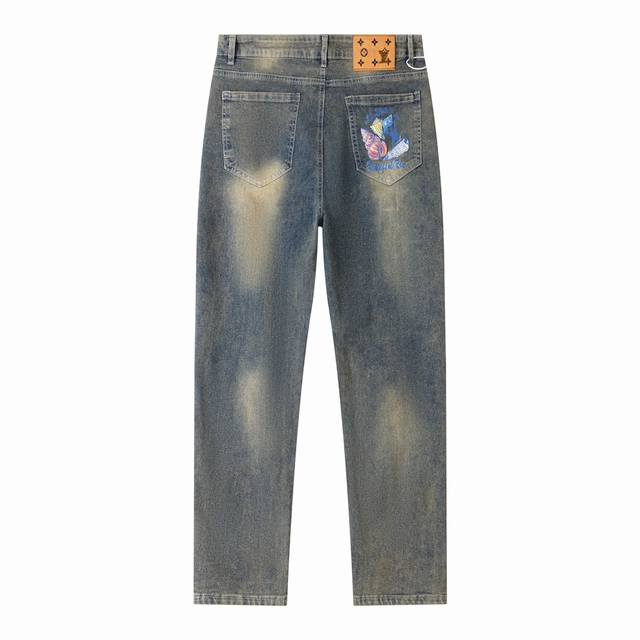 High-Quality L12# Lv Louis Vuitton Donkey House Latest Ultra-Soft Denim Pants Do