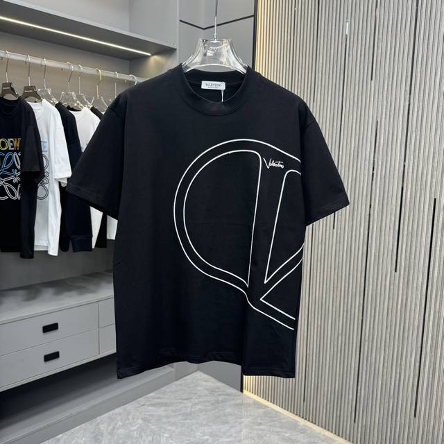Val Valentino 25Fw Spring/Summer New Arrival Round Neck T-Shirt Made From Heavyw