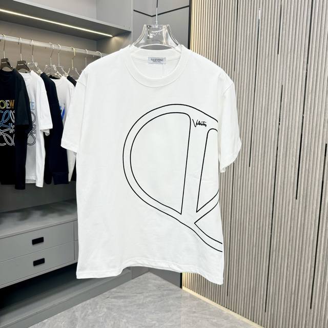 Val Valentino 25Fw Spring/Summer New Arrival Round Neck T-Shirt Made From Heavyw