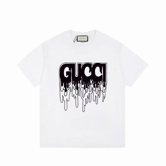 New Model Number: G773 Gucci Gucci Logo Letter Print Versatile Short-Sleeve T-Sh