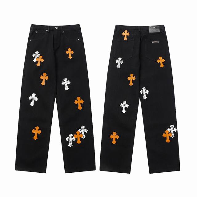 In Stock 9924 Ch-Style Washed And Distressed Mosaic Orange Cross Patchwork Leath