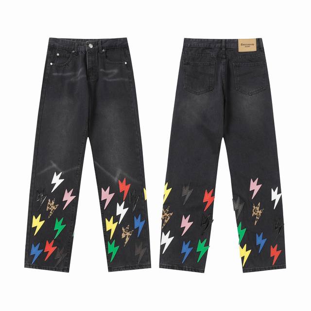 In Stock 006 Riginal Shibuya Limited Edition Lightning Bull Retro Washed Relaxed