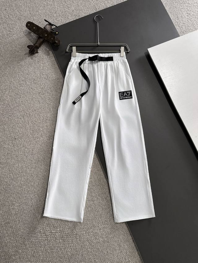 Next-Day Shipping Ea7 Armani 2025 Spring/Summer New Elastic Waistband Casual Pan