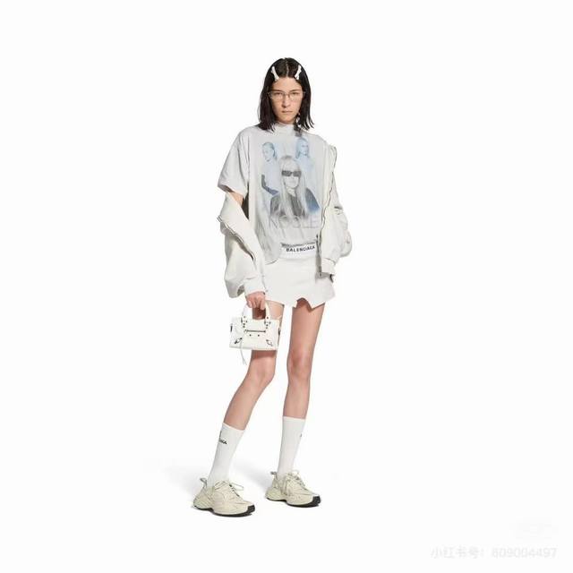 1226# High-End Balenciaga 25 Summer New Paris World Imported Conley White Ink Di