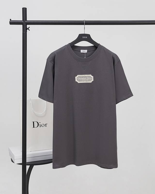 Top-Tier Version.Official Quality Dior Couture Blade Embroidered Short-Sleeve T-