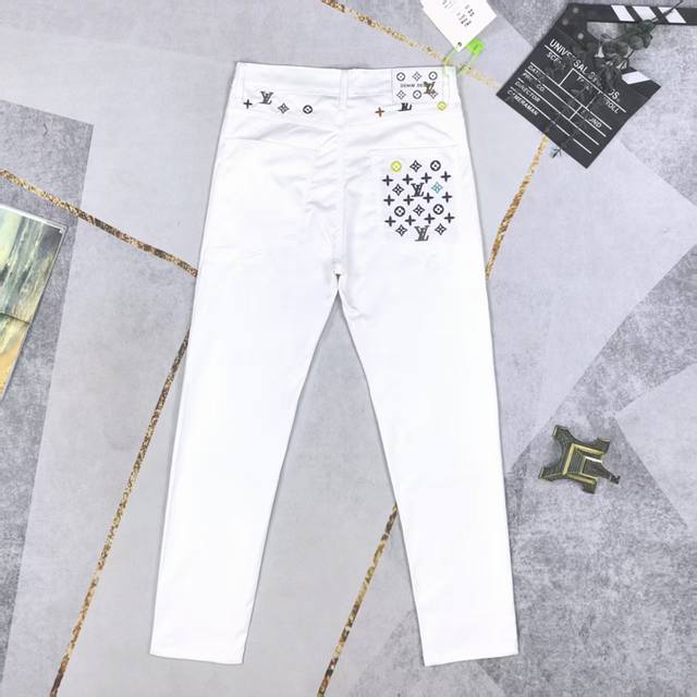 Oc-820 Louis Vuitton Jeans, Slim-Fit Design, Stretchy Fabric, Pre-Washed, True-T