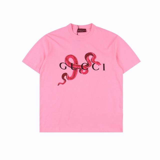 Gucci 25Ss Snake Year Limited Edition Short-Sleeve T-Shirt The Fabric Is Made Fr