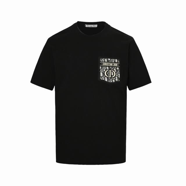 Dior Dior 25Ss Vintage-Print Pocket Pressed-Seam Short-Sleeve Custom-Made Short-