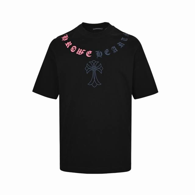 Chrome Hearts Chrome Hearts Sanskrit Cross Foam Print Short-Sleeve The Fabric Is