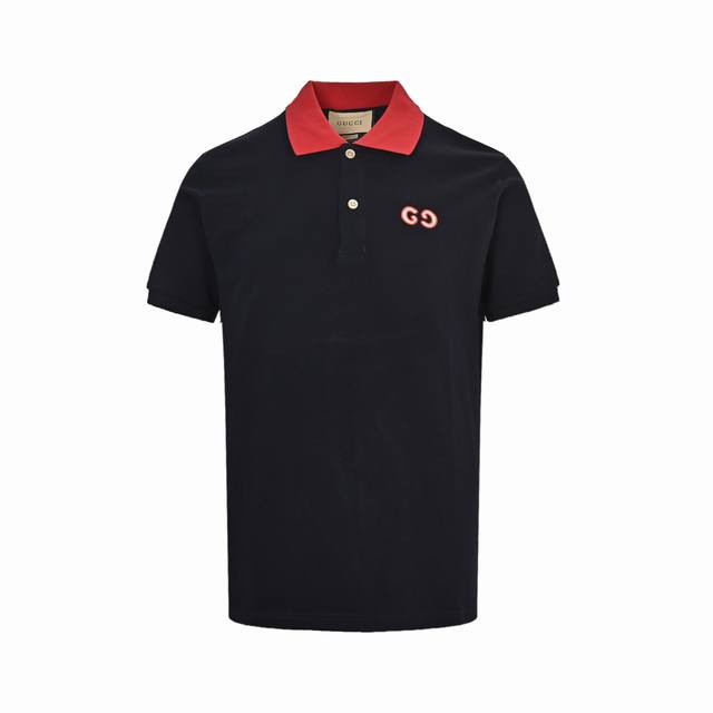 Gucci Double G Embroidered Polo Short-Sleeve Made From Cotton Mesh Fabric, Custo