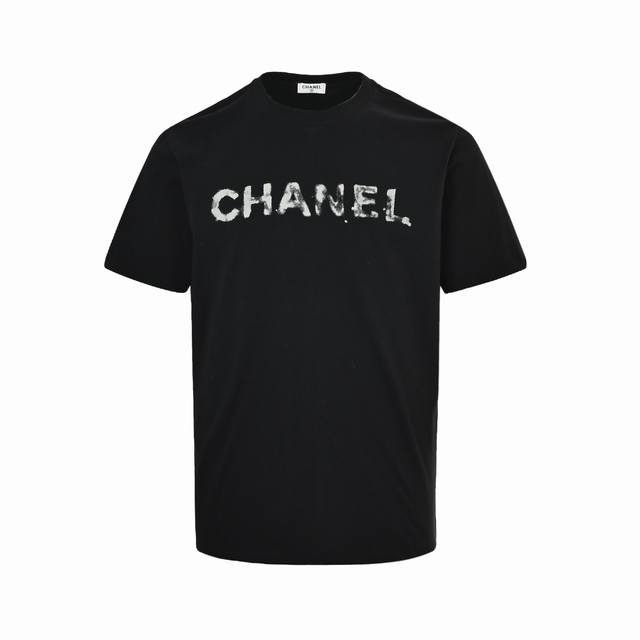 Chanel Chanel 25Ss Double C Letter Print Short-Sleeve Custom Fabric Print Access