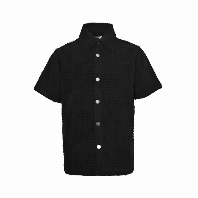 Bottega Veneta Bv 25Ss Towel-Woven Short-Sleeve Shirt Custom-Woven And Dyed 300G
