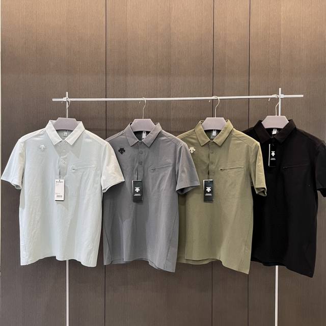 Fresh-Colored Polo Shirt 2025 Spring/Summer Descente New Four-Color Classic Busi