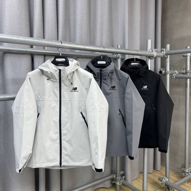 New Balance New Balance Solid Color Patchwork Double-Layer Hard-Shell Jacket Spr