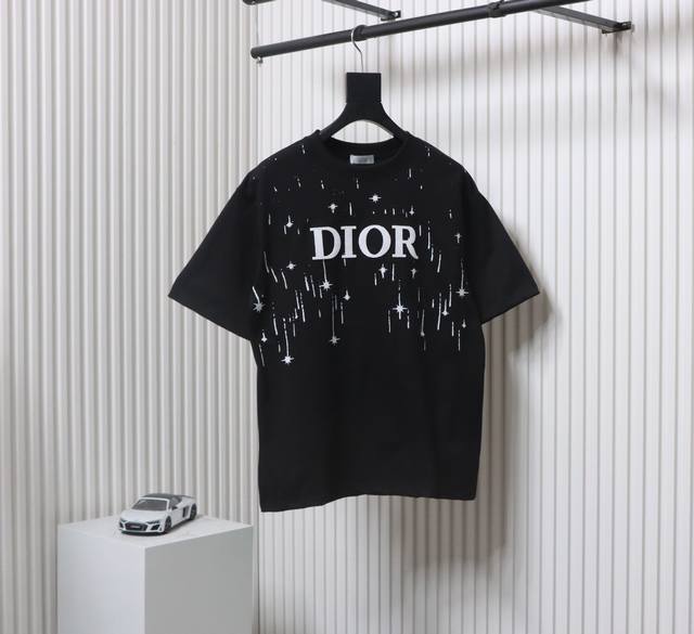 Dior Dior 24Ss Toothbrush-Stitched Letter Meteor Print Short-Sleeve Purchased Wi