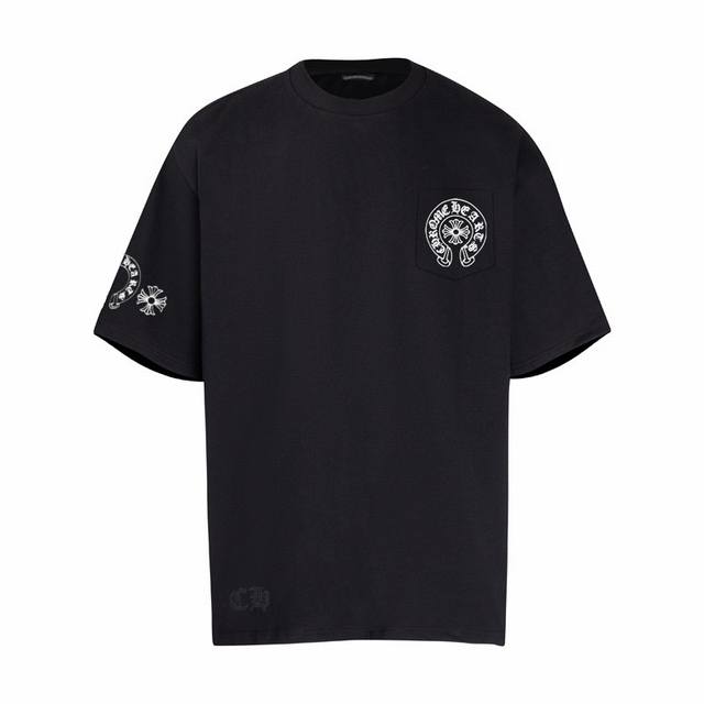 High-End Chrome Hearts Sanskrit Rainbow Gradient Print Short-Sleeve Shirt! Chest