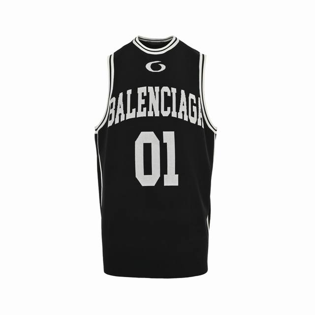 Balenciaga Paris 25Ss Knit Basketball Vest Innovative Yarn Selection, Custom-Wov